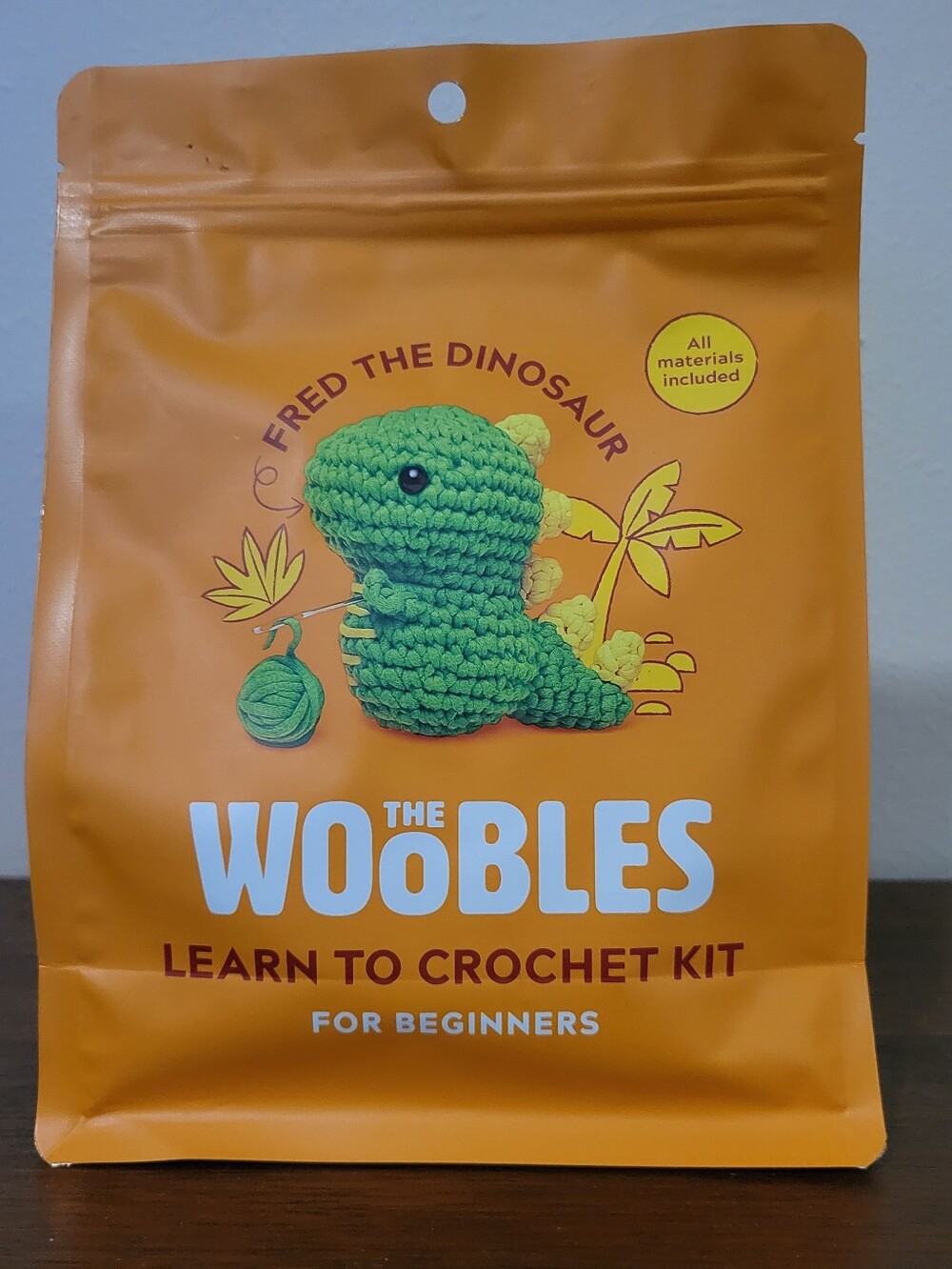 The Woobles Fred the Dinosaur Learn to Crochet Kit - Brand New & Sealed